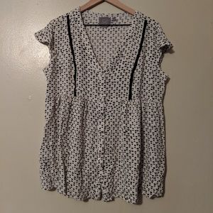 Anthropologie Vanessa Virginia white blouse